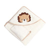 lion hooded baby towel with gloves 75x75cm