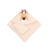 dear hooded baby towel with gloves 75x75cm