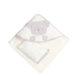 bear hooded baby towel with gloves 75x75cm