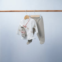 organic cotton 3 pieces set for girl newborn
