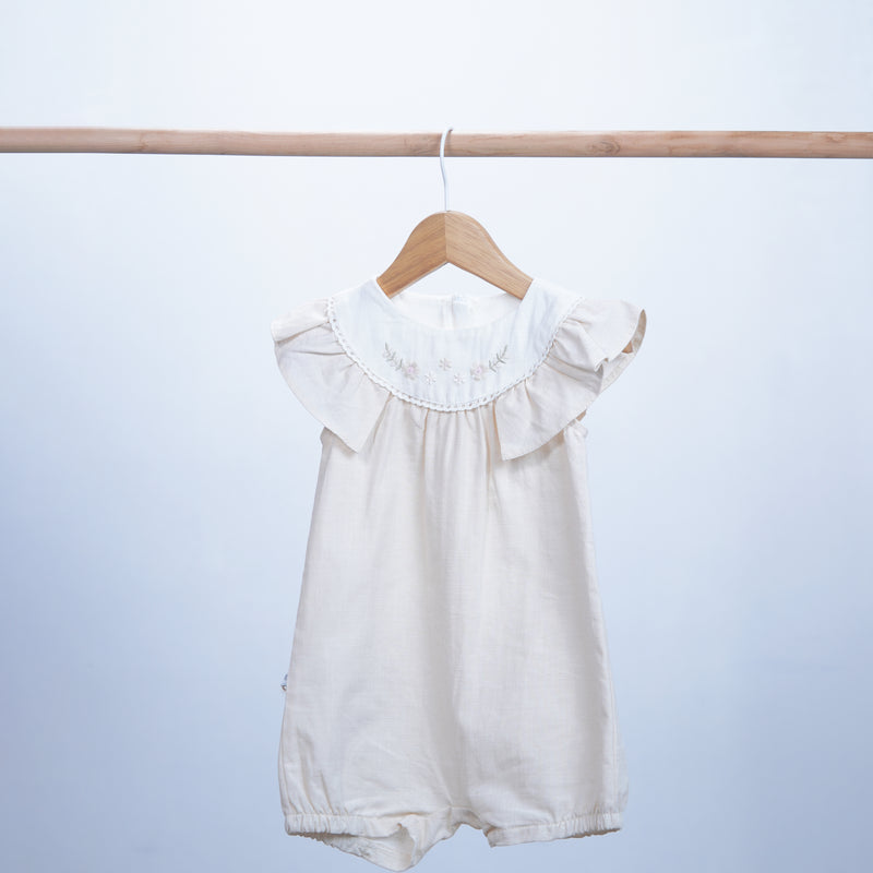 baby girl romper with collar neck cotton