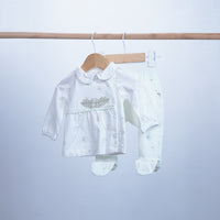 cotton long sleeve pyjamas set for baby girl