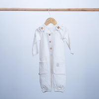 2 pieces salopette set palm design cotton for baby boy