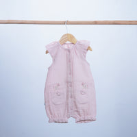 baby girl summer light romper with pockets