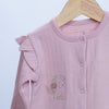 baby girl cotton overall long sleeve flower design