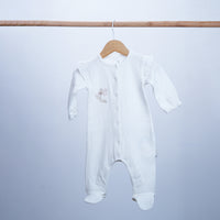 baby girl cotton overall long sleeve flower design