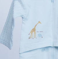 baby boy long sleeve overall blue safari style