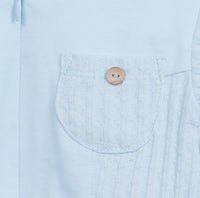 baby boy long sleeve overall blue safari style