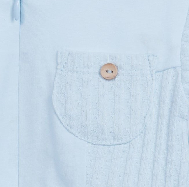 baby boy long sleeve overall blue safari style
