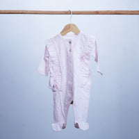 cotton baby overall long sleeve with hair band
