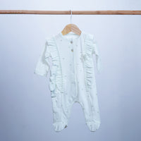 cotton baby overall long sleeve with hair band