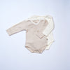 pack of 2 bodysuits long sleeve baby boy brown car