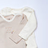 pack of 2 bodysuits long sleeve baby boy brown car