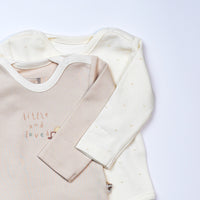 pack of 2 bodysuits long sleeve baby boy brown car