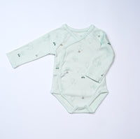 pack of 2 green bodysuits long sleeve baby boy
