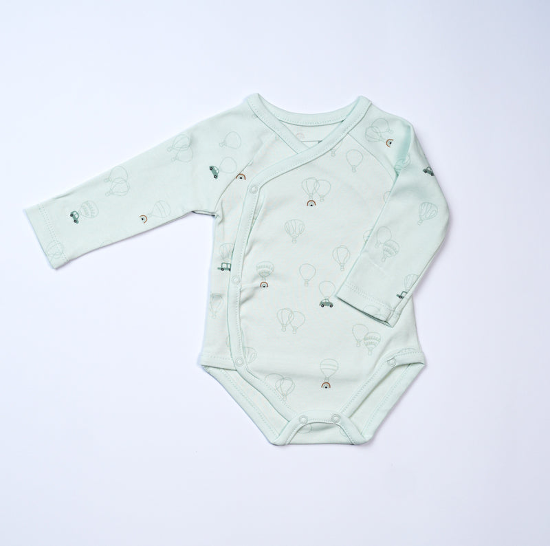 pack of 2 green bodysuits long sleeve baby boy