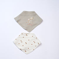 cotton baby bibs mashroom  2 pcs