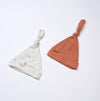 newborn baby cotton duck hats  2 pcs with tie top