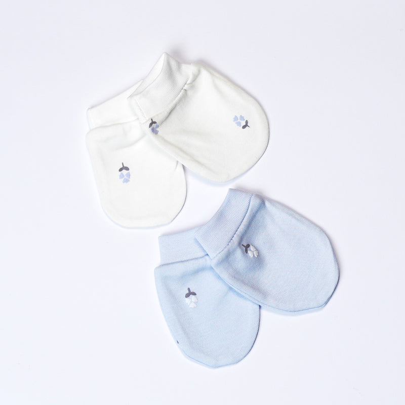 baby scratch gloves floral 2pcs