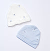 newborn baby cotton hats floral 2 pcs