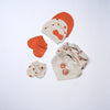 cotton baby bibs peach design 2 pcs