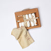 pack of 7 pieces cotton light washcloth for baby beige