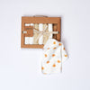 pack of 7 pieces cotton light washcloth for baby beige