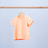 short sleeve baby t-shirt with buttons round neck