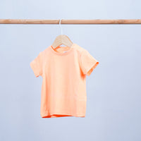 short sleeve baby t-shirt with buttons round neck
