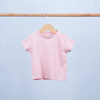 short sleeve baby t-shirt with buttons round neck