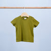 short sleeve baby t-shirt with buttons round neck