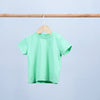 short sleeve baby t-shirt with buttons round neck