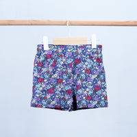 basic cut practical short for girl floral