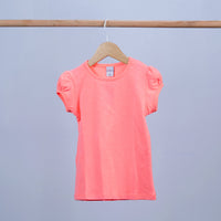 basic round neck cotton t-shirt for toddler girl