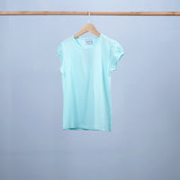 basic round neck cotton t-shirt for girl short sleeve