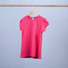 basic round neck cotton t-shirt for girl short sleeve
