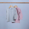 baby sweatshirt with buttons and round neck long sleeve