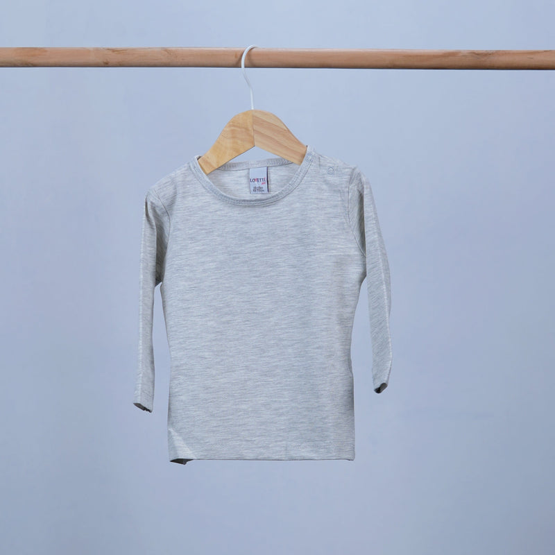 baby sweatshirt with buttons and round neck long sleeve