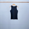 black sleeveless basic t-shirt for girl with racerback