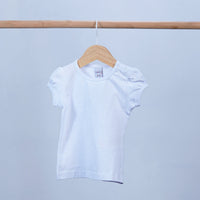short sleeve basics t-shirt for baby girl with side buttons