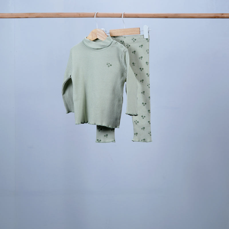 winter pyjamas high neck long sleeve for girl