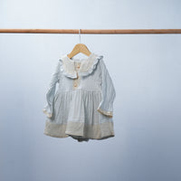 cotton dress with collar  for baby girl