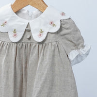 dress with white collar for baby girl