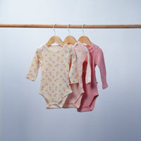 3PCS long sleeve bodysuits for baby girl