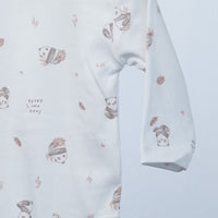 long sleeve cotton bodysuit panda