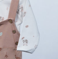 cotton baby salopette Panda design