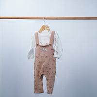 cotton baby salopette Panda design