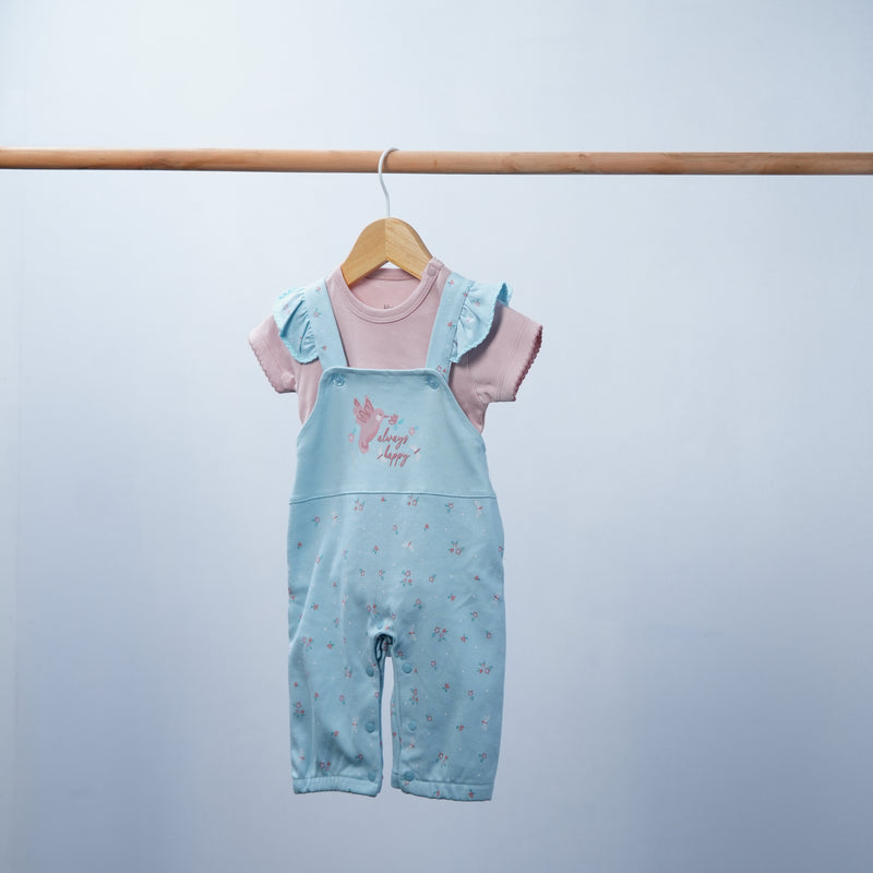 short sleeve salopette for baby