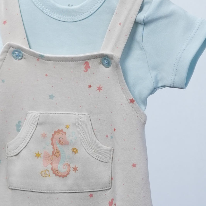 short sleeve salopette for baby