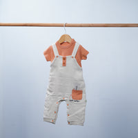muslin colorful salopette for baby